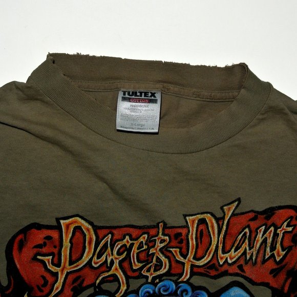 VINTAGE JIMMY PAGE ROBERT PLANT CONCERT T, CLARKSDALE, 1998, LED ZEPPELIN - Picture 6 of 8